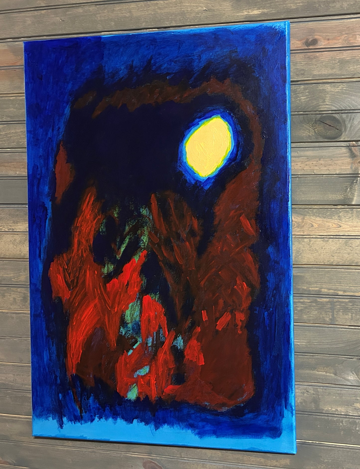Abstract Painting |24x36| Lake Martin At The Witching Hour