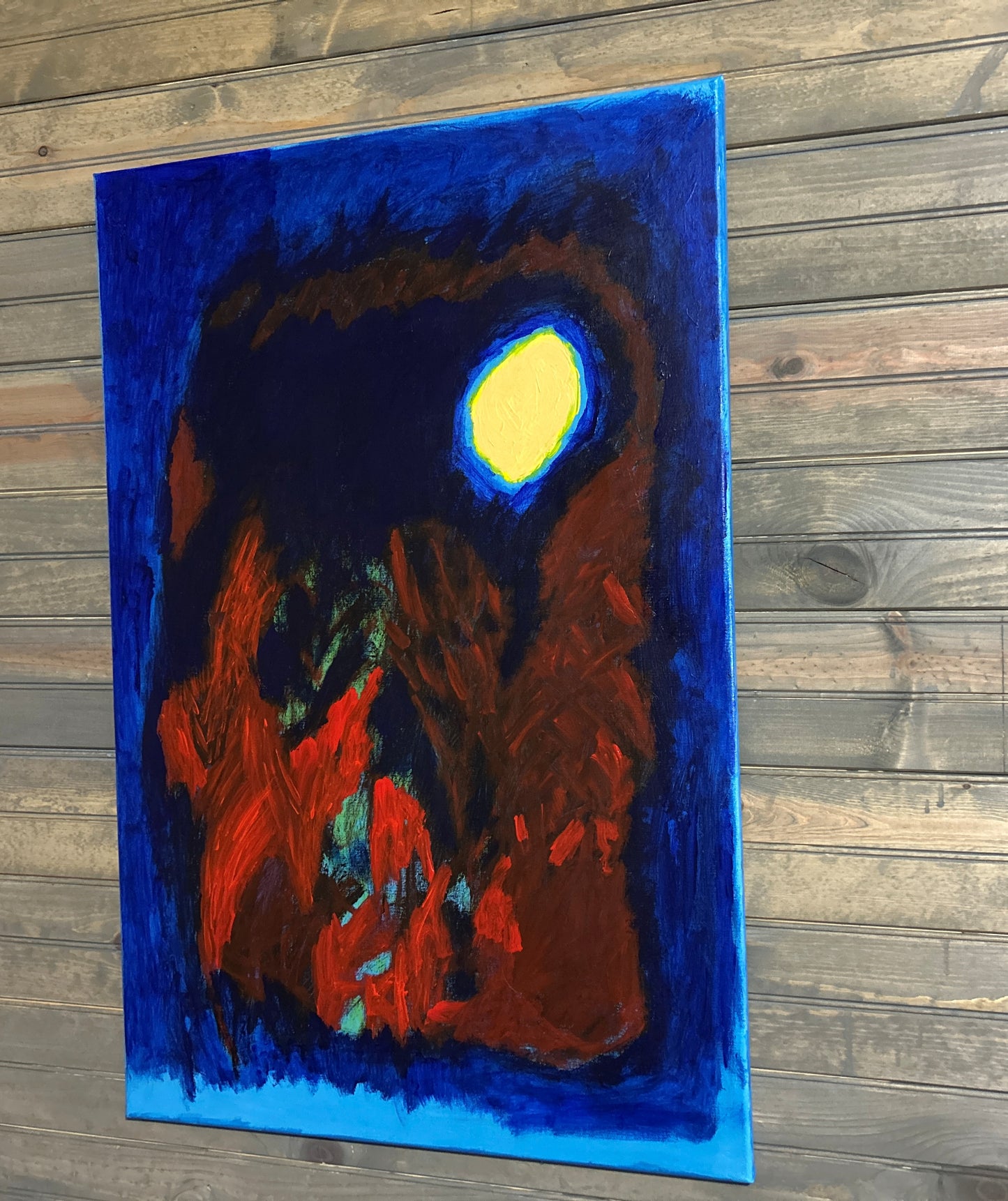 Abstract Painting |24x36| Lake Martin At The Witching Hour